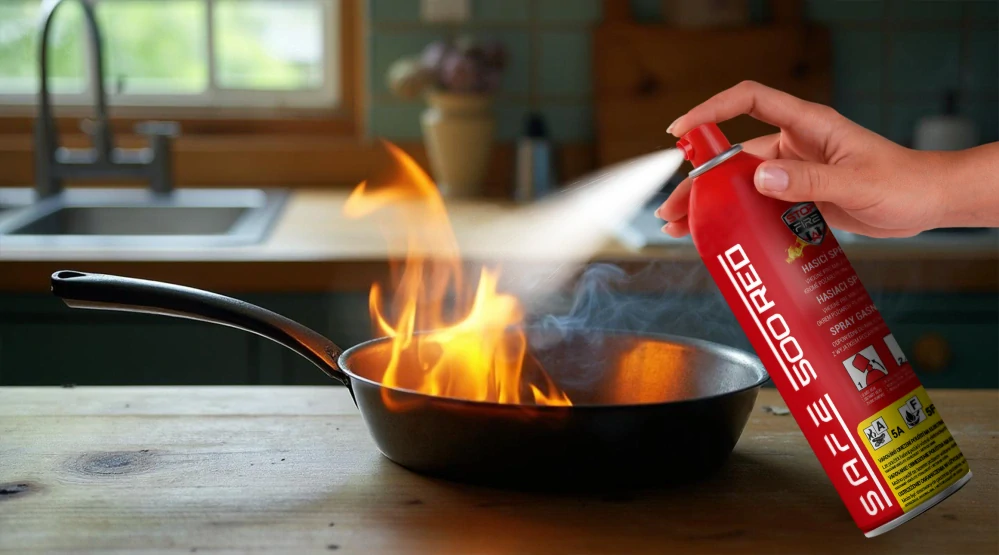 SET Hasicí sprej SAFE 500 RED + držák SAFE 50F